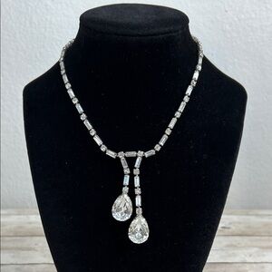 Vintage Astra Silver Rhinestone Necklace